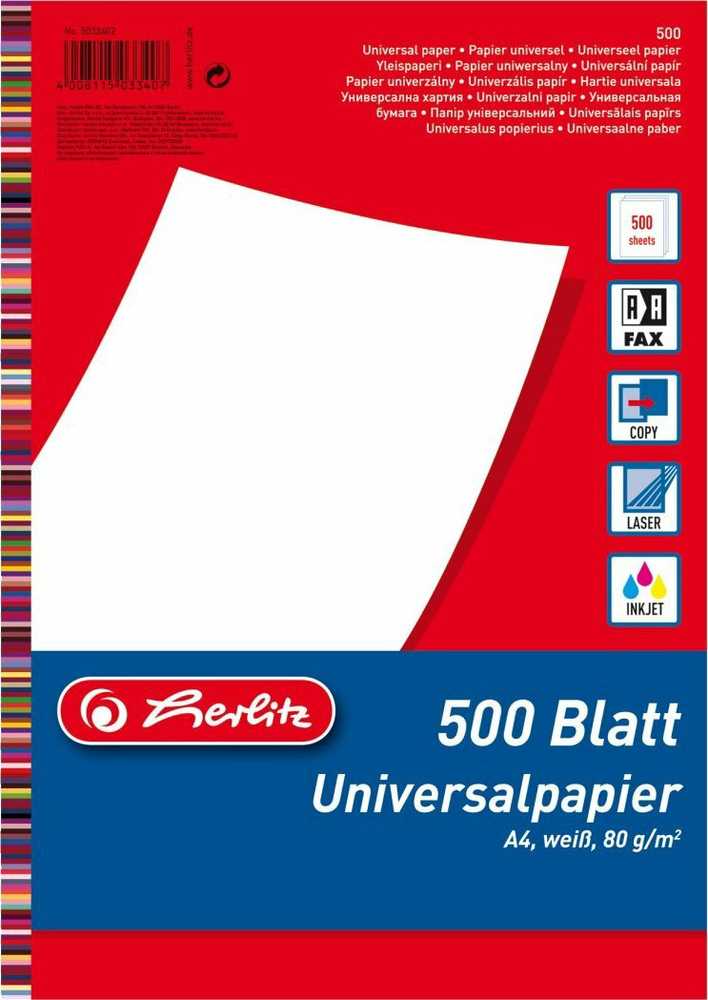 Herlitz Papier ksero Universal A4 80g 500 arkuszy