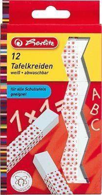 Herlitz Chalk square balta 12 vnt (214018)