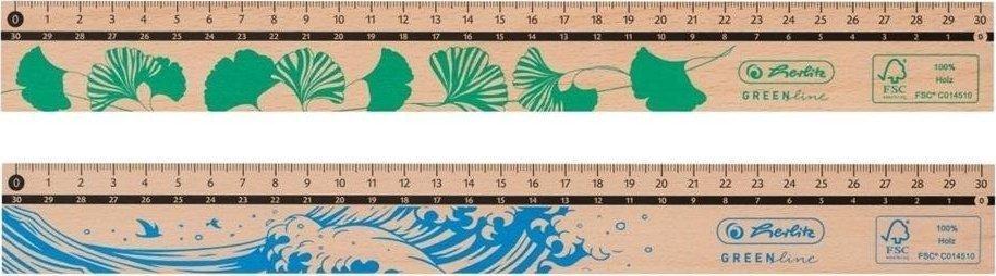 Herlitz Liniuotė medinė GREENline 30cm