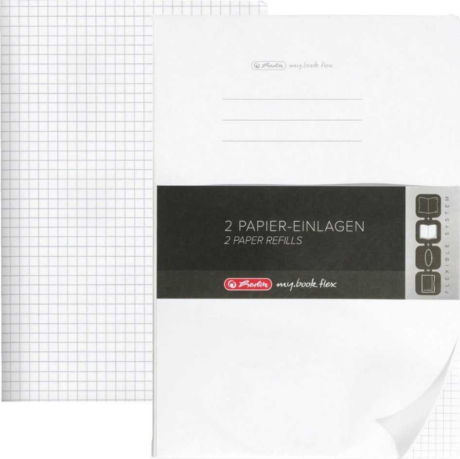 Herlitz Sąsiuvinių įdėklai A4 My.Book grotelės 2x40 HERLITZ