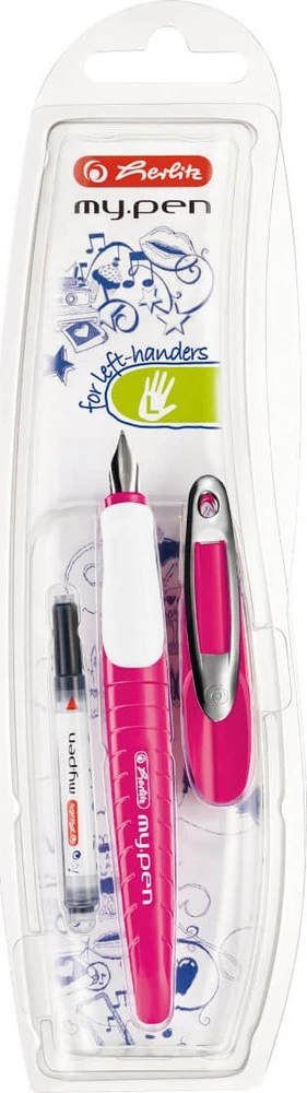 Herlitz Plunksnakotis L + kapsulė my.pen rausvai-baltas bls