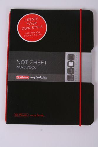 Herlitz 11361599, juodas, A6, 40 lapų, 70 g/m², kvadratinis popierius