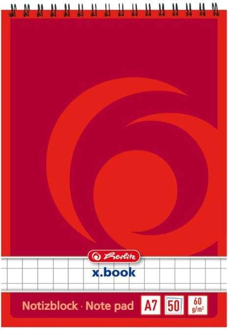 Herlitz 110734 A7/50l spiralinis sąsiuvinis, ilgas (10/320)