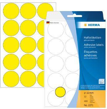 Herma Gelton lipnios etiketės, 32mm 480 vnt - 2271