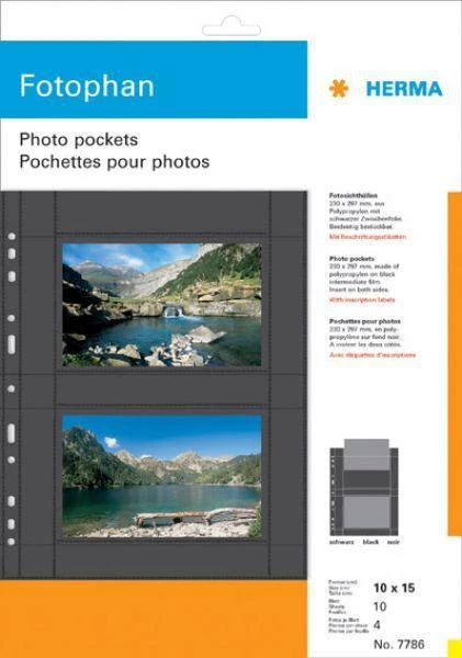 Nuotraukų rėmelis HERMA 7786 įmautė dokumentams 100 x 150 mm Polipropilenas (PP) 10 vnt