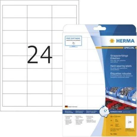 Herma HERMA etika. kietas A4 baltas 66,0x33,8 mm wfest 240 vnt.