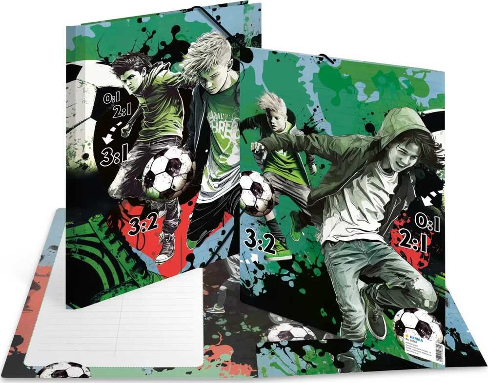 Herma HERMA kolekcijos aplankai, kartoniniai, A4 formato, gatvės futbolo