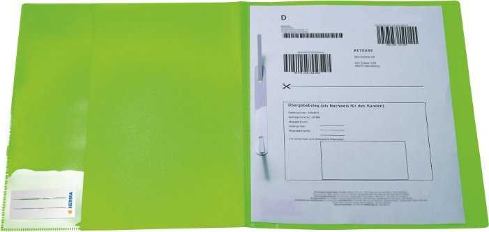 Herma HERMA Schnellhefter A4 neon grün Polypropylen 3St.