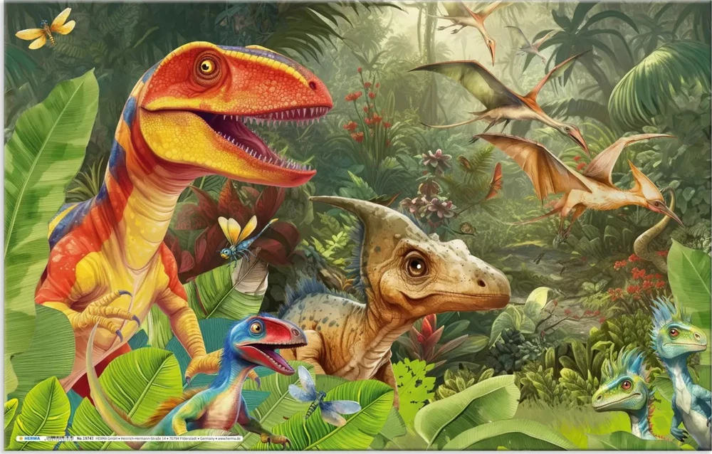 Herma HERMA Schreibunterlage Karton Dino World 55x35 3Stk