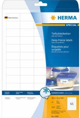 Herma šaldytos lipnios etiketės 38,1x21,2 mm (4388)