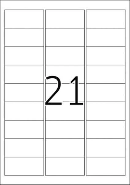 Herma Neperšlampamos etiketės 4864, A4, 63,5 x 29,6 mm, balta, vandeniui atspari matinė folija, 270 vnt (4864)