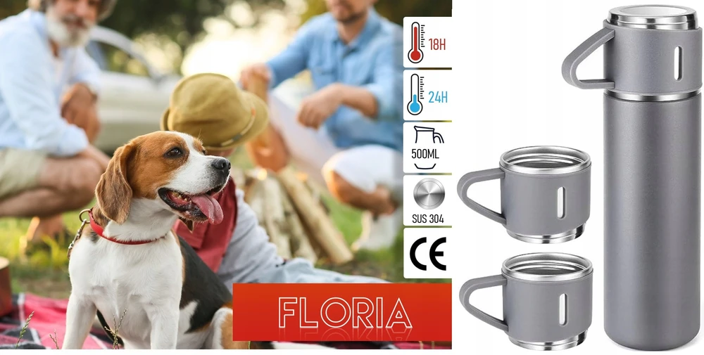 Hermès Floria ZLN0745 termosas su 2 puodeliais, 500 ml