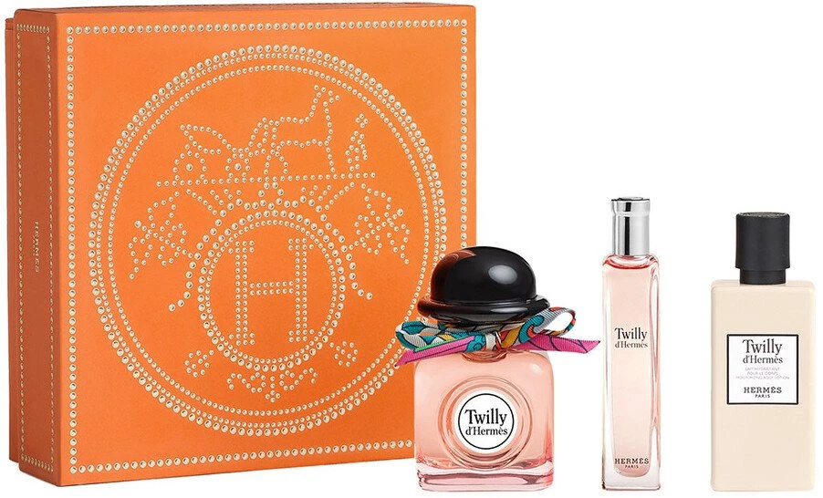 Rinkinys „Hermes“: „Twilly d'Hermes“ kvepalai moterims, 50 ml + „Twilly d'Hermes“ kvepalai moterims, 15 ml + „Twilly d'Hermes“ kūno losjonas, 40 ml