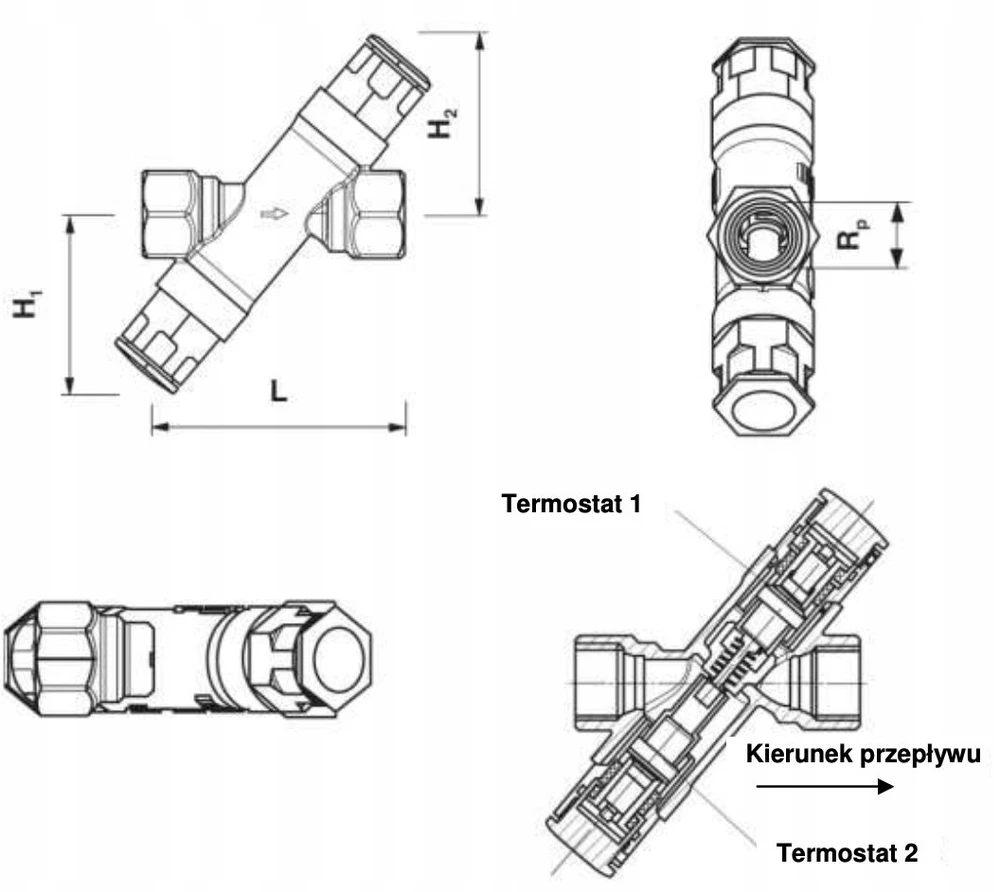Herz Herz cirkuliacijos temperatūros ribotuvas ZTB DN 20, 3/4" 2401102