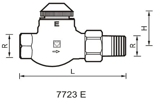 Herz Zawór grzejnikowy termostatyczny prosty TS-E 3/4'' (1 7723 02)