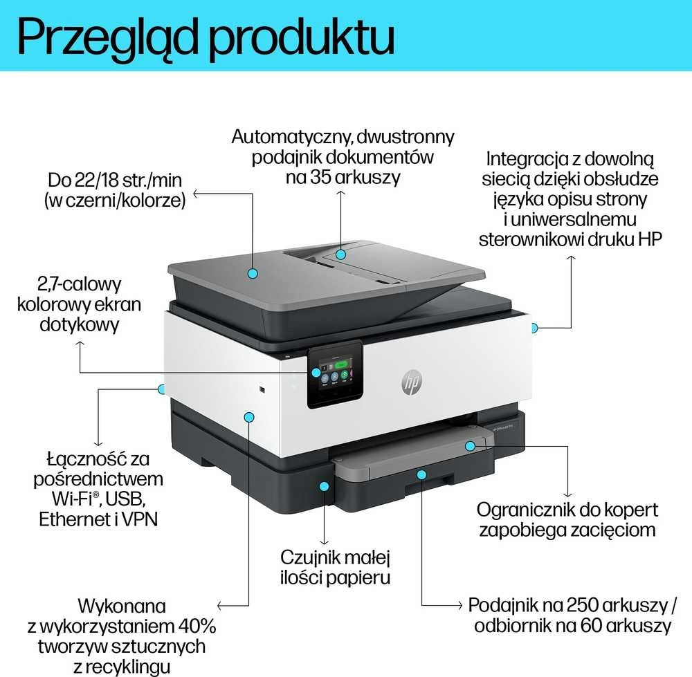 Spausdintuvas Hewlett Packard (HP) Daugiafunkcinis įrenginys HP OfficeJet Pro 9120b (4V2N0B)