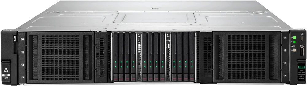 Hewlett Packard (HP) Serveris HPE HPE ProLiant Compute DL340 Gen12 6505P 12c 1x64GB-R 8SFF MR408i-o 2x480GB SSD 2x1000W PS EU Serveris