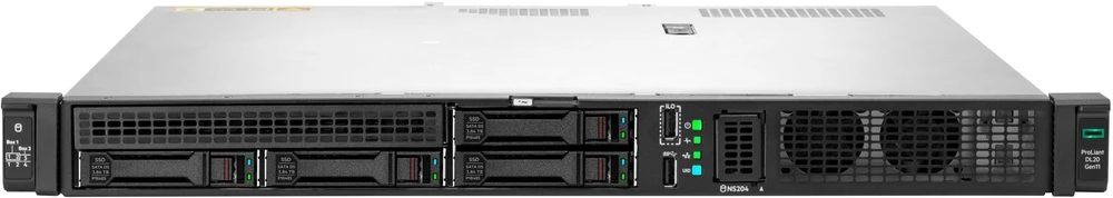 Hewlett Packard (HP) HPE ProLiant DL20 Gen11 serveris, 960 GB, stovo montuojamas (1U), Intel® Xeon® 6333P 3,1 GHz, 32 GB DDR5-SDRAM, 1000 W