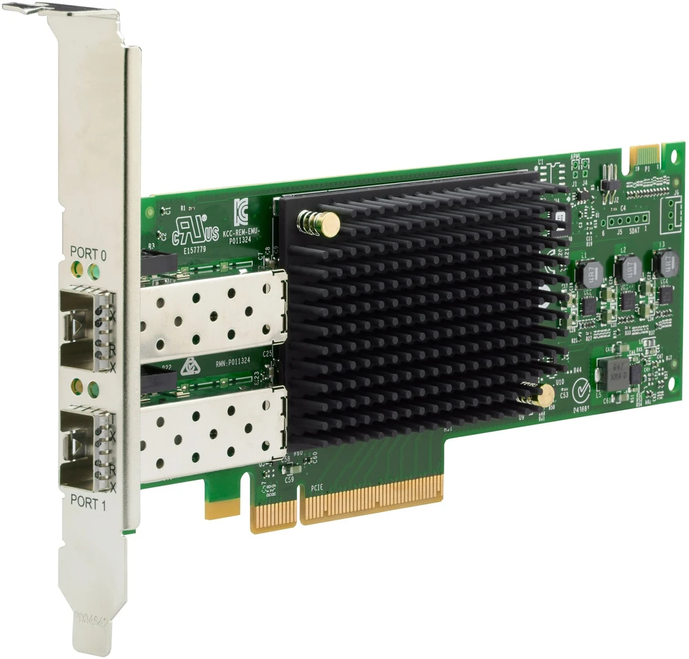 „Hewlett Packard“ (HP) HPE SN1610E 32 GB 2 prievadų šviesolaidinio kanalo pagrindinės magistralės adapteris