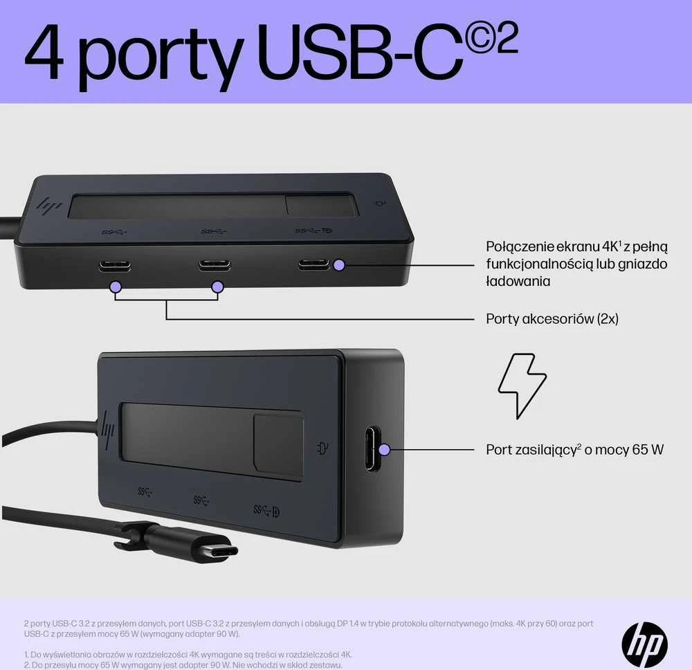 Hewlett Packard (HP) HP 4K USB-C kelių prievadų šakotuvas