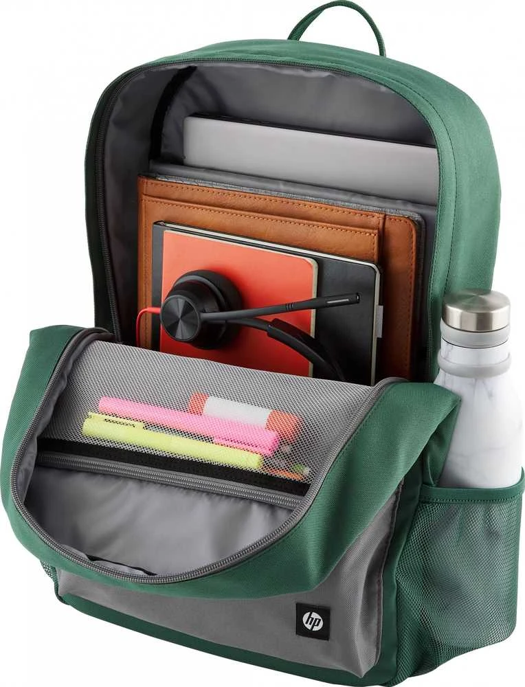 Hewlett Packard (HP) HP Campus 15.6 Backpack - 17 Liter Capacity - Žalias, Light Pilkas