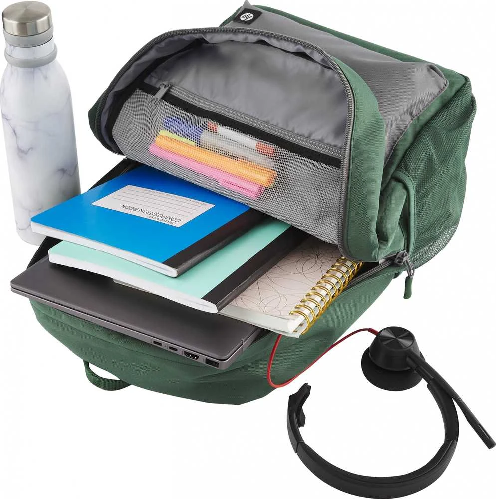 Hewlett Packard (HP) HP Campus 15.6 Backpack - 17 Liter Capacity - Žalias, Light Pilkas