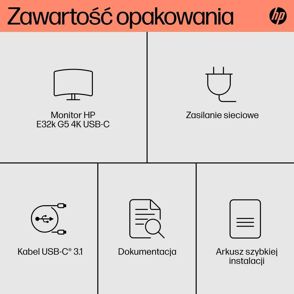 Hewlett Packard (HP) Monitorius HP E32K G5 (6N4D6AA#ABB)