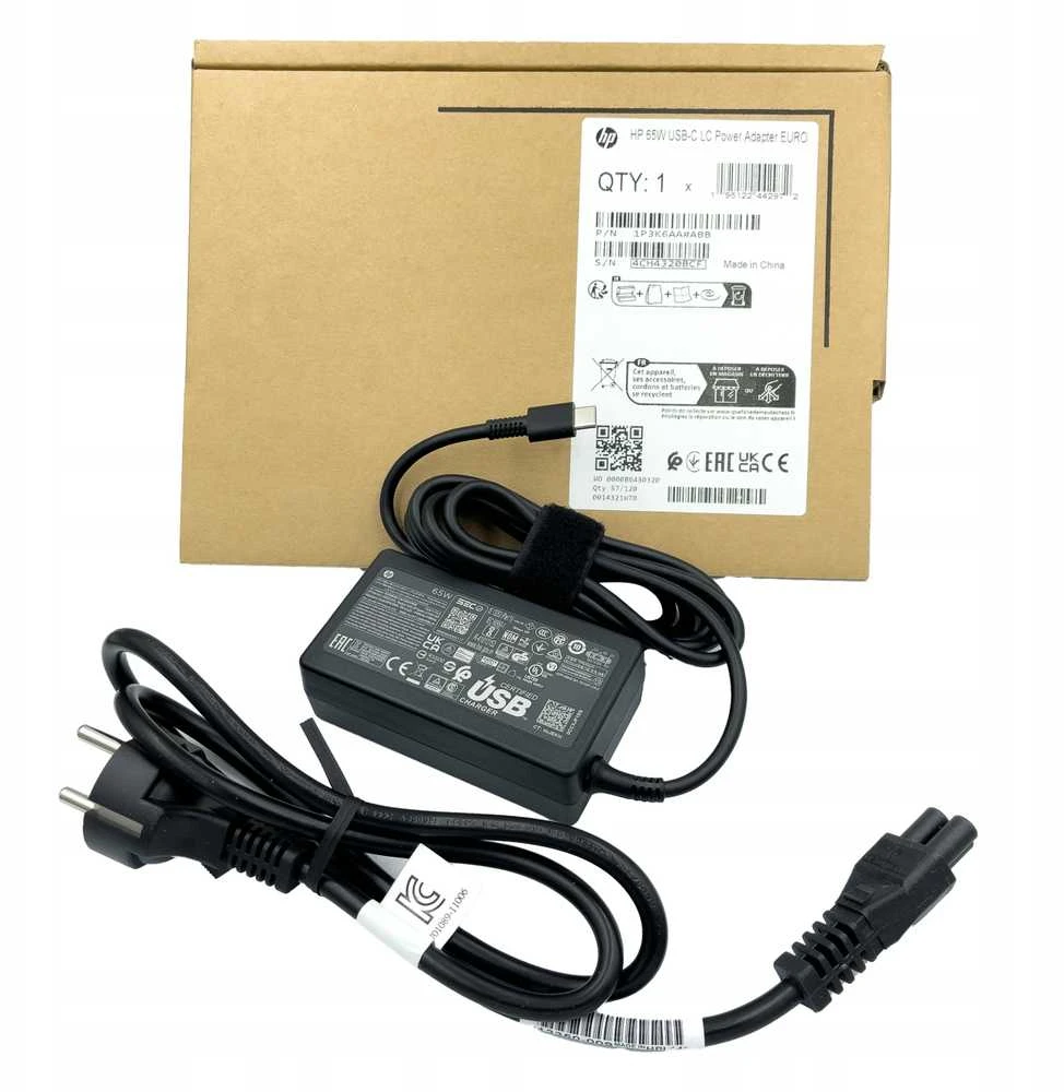 HP 65W USB-C nešiojamo kompiuterio kroviklis su dėžute