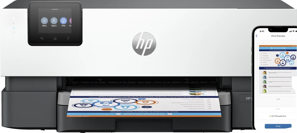 Hewlett Packard (HP) HP OfficeJet Pro 9110b Wireless Color Spausdintuvas, Two-sided spausdinimas