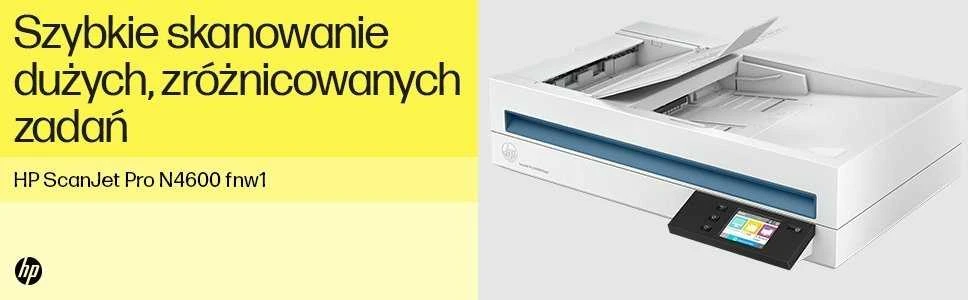 Skeneris Hewlett Packard (HP) „HP ScanJet Pro N4600 fnw1“ skaitytuvas – A4 spalvotas 600 dpi, plokščias nuskaitymas, automatinis dokumentų tiektuvas, automatinis dvipusis, OCR / nuskaitymas į tekstą, 40 ppm, 10 000 puslapių per dieną