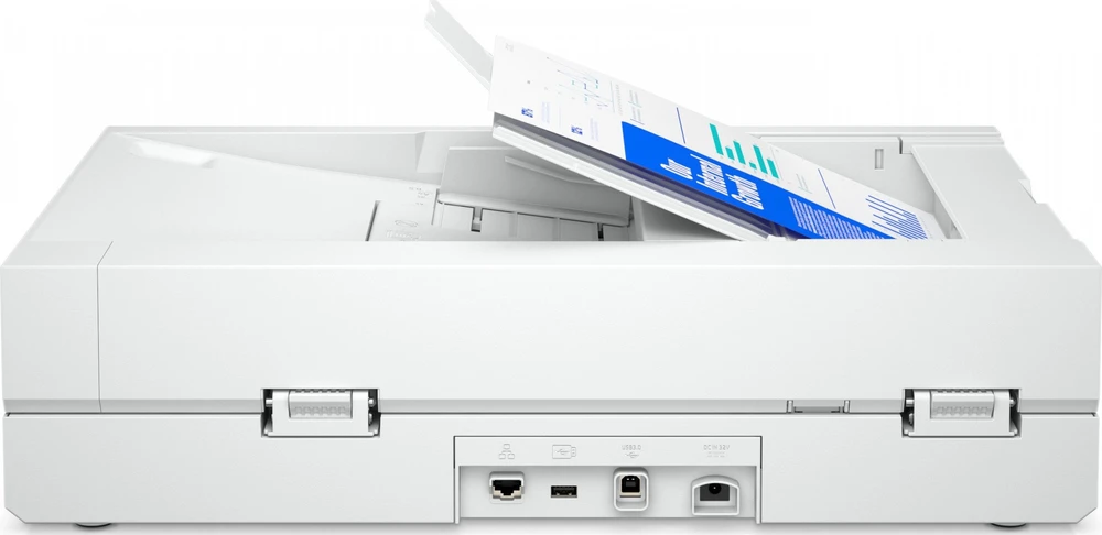 Skeneris Hewlett Packard (HP) „HP ScanJet Pro N4600 fnw1“ skaitytuvas – A4 spalvotas 600 dpi, plokščias nuskaitymas, automatinis dokumentų tiektuvas, automatinis dvipusis, OCR / nuskaitymas į tekstą, 40 ppm, 10 000 puslapių per dieną