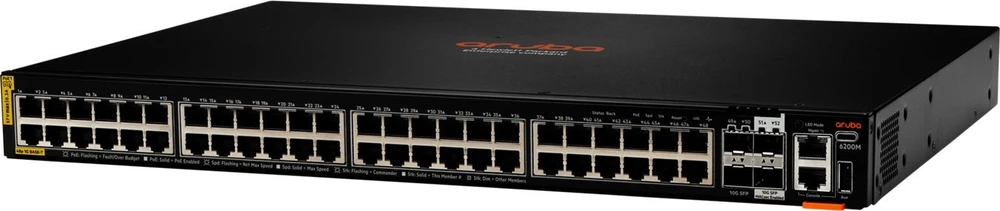 Šakotuvas Hewlett Packard (HP) ARUBA 6200M 48G CL4 POE-STOCK - .