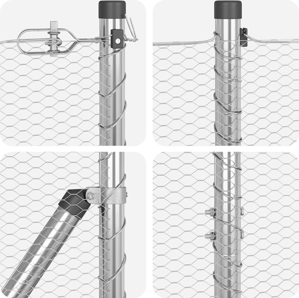 Hexagonal Fence with Post 10 x 1,6 m Galvanizuotas plienas
