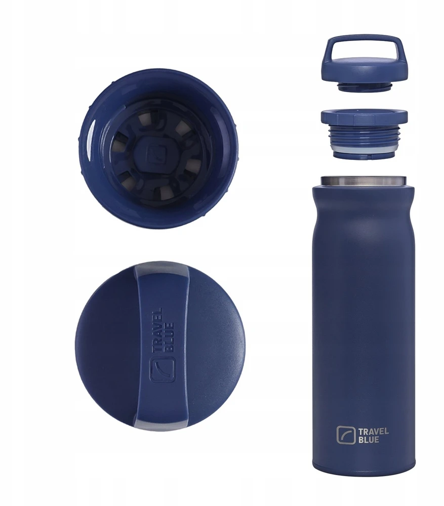 Blue Mėlyna TRAVEL Mėlynas TERMOSAS NAVY