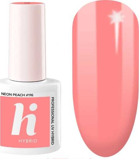Hi Hybrid Pop hibridinis nagų lakas #116 Neon Peach 5ml