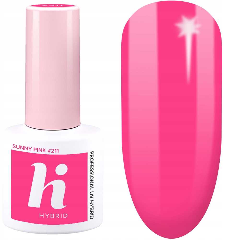Hi Hybrid Hybrid nagų lakas 211 Sunny Rožinė 5ml