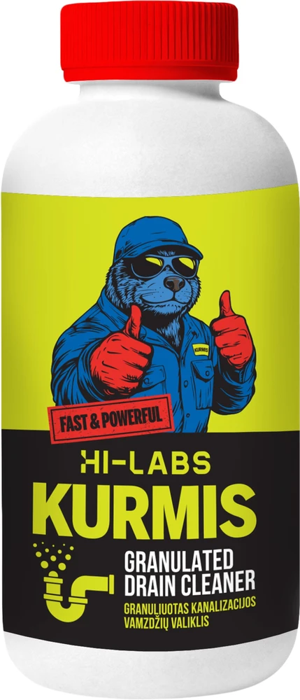 Hi Labs Granuliuotas vamzdžių valiklis KURMIS 500g