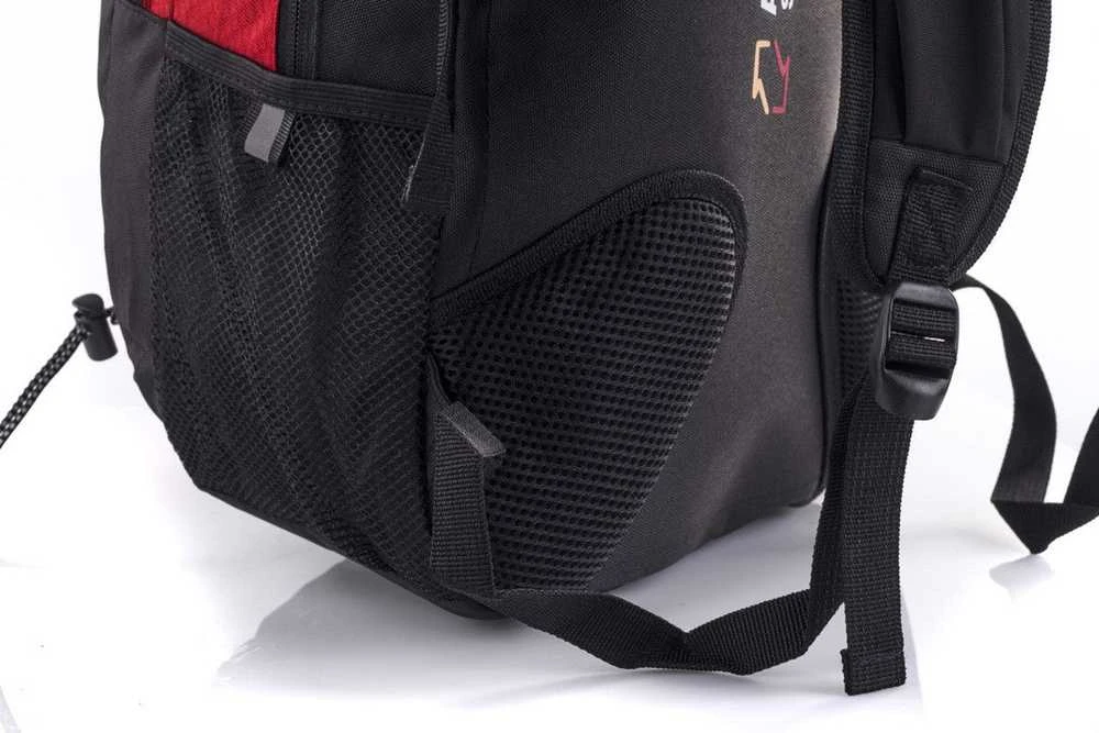 Sportinis kuprinė Mandor 20L, Hi-tec, vėdinama nugaros dalis, atšvaito elementai, juoda-raudona