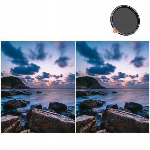 Filtras K&F Concept Nano-X MRC CPL & Fader ND2-32 & Juodas Mist 1/4 - 49 mm