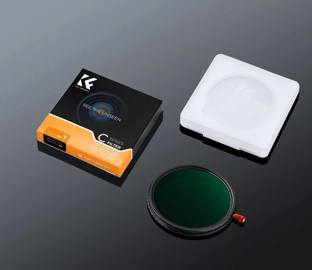 Hibridinis filtras 3in1 K&f 55 mm 55 mm Fader Nd2-32 + Cpl + Juodas Diffusion 1/4 / Kf01.2064