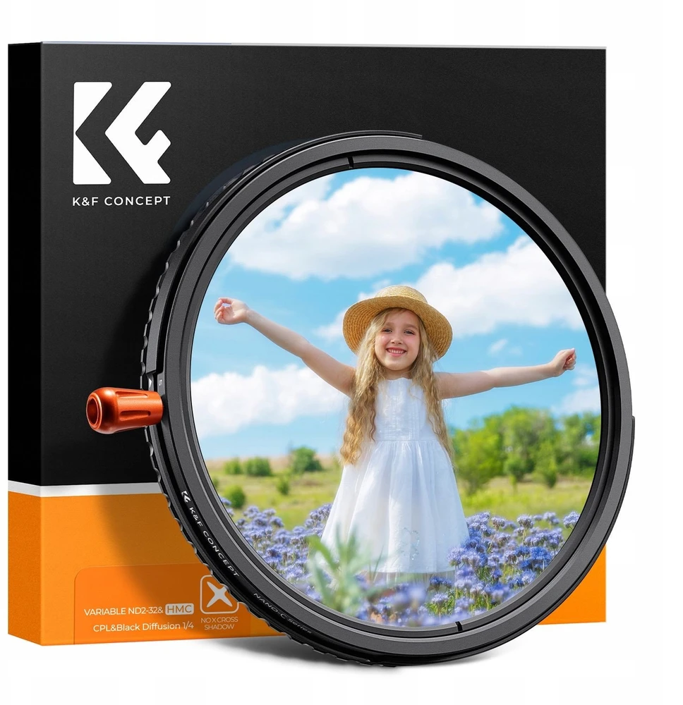 K&F filtras hibridinis 3 in 1 K&F 82 mm 82mm Fader ND2-32 + CPL + Juodas Diffusion 1/4 / KF01.2070