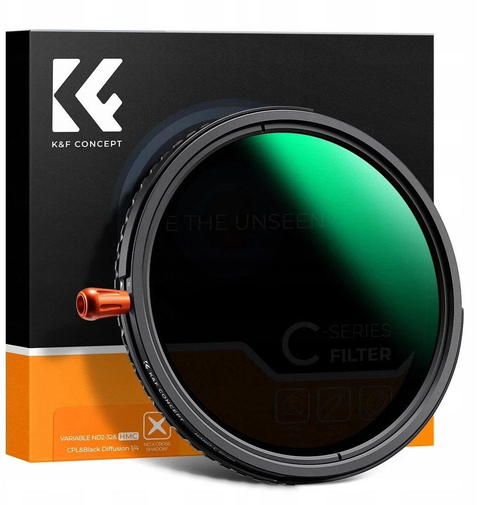 K&F filtras hibridinis 3 in 1 K&F 82 mm 82mm Fader ND2-32 + CPL + Juodas Diffusion 1/4 / KF01.2070