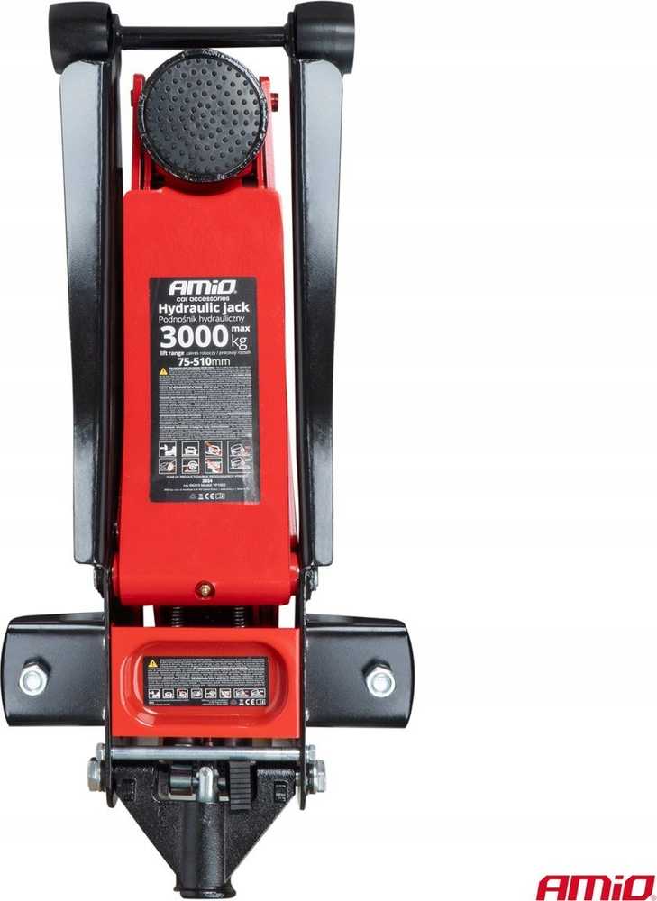 Žemo profilio hidraulinis keltuvas 3000 kg, 75–510 mm, CE, AMIO-04215