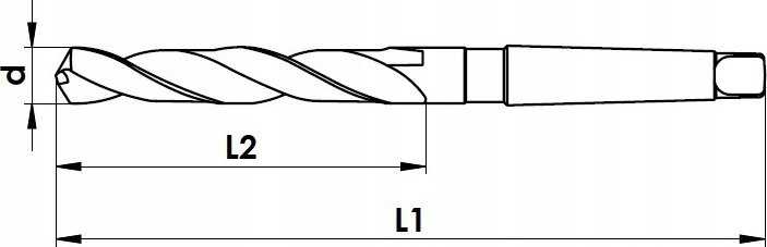 Wiertło Baildon DIN 345 ​​​​RN NWKc 16 mm metalo grąžtas, HSS-E Co5 (S), 218–120 mm (MK2 kotas)