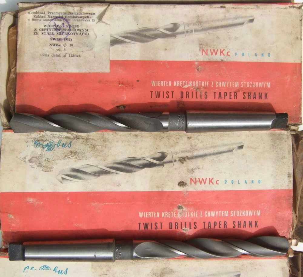 Wiertło Baildon DIN 345 ​​​​RN NWKc 16 mm HSS (S) metalo grąžtas, 218–120 mm (MK2 kotas)