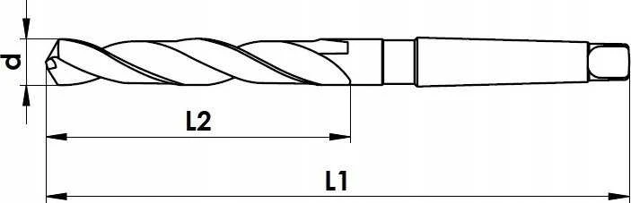 Wiertło Baildon DIN 345 ​​​​RN NWKc 6,5 mm HSS (S) metalo grąžtas, 144–63 mm (MK1 kotas)