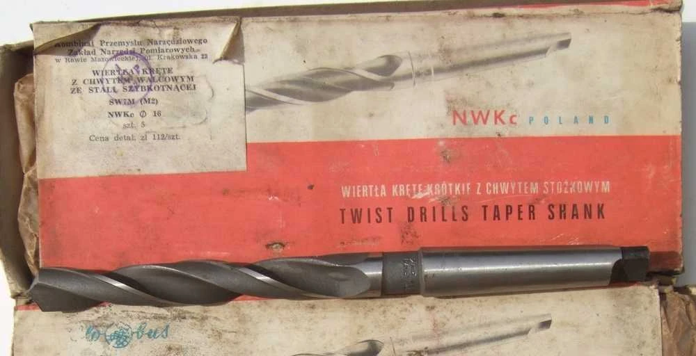 Wiertło Baildon DIN 345 ​​​​RN NWKc 16 mm HSS (S) metalo grąžtas, 218–120 mm (MK2 kotas)