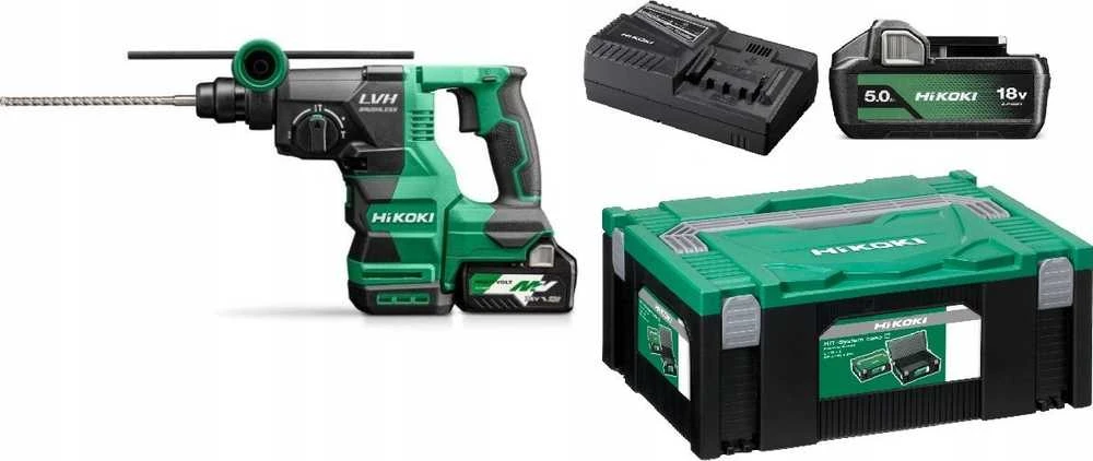 Perforatorius Hikoki DH1826DAWPZ; 3,2 J; SDS-Plus; 18 V; 2x5,0 Ah akum.