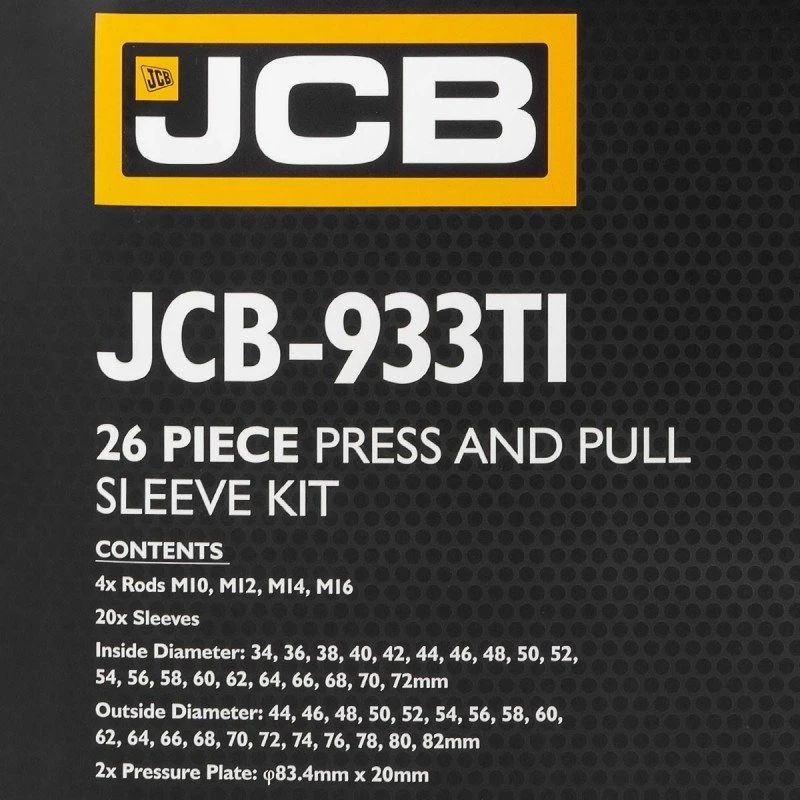 Hikoki JCB SET OF PULLERS FOR SOCKET ARM BUSHINGS, BEARINGS 26 pcs.