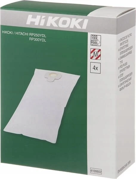 Dulkių maišas Hikoki 4100602; 16,5 l; 4 vnt.